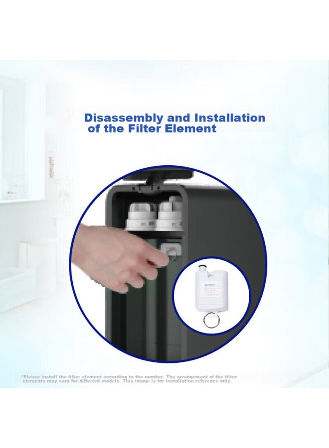 Truliva Water Purifier Filter Cartridge، منقي مياه الماس الصغير للمكتب، مرشح ألياف كربونية رسمي - Image 4