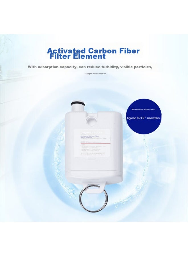 Truliva Water Purifier Filter Cartridge، منقي مياه الماس الصغير للمكتب، مرشح ألياف كربونية رسمي - Image 3