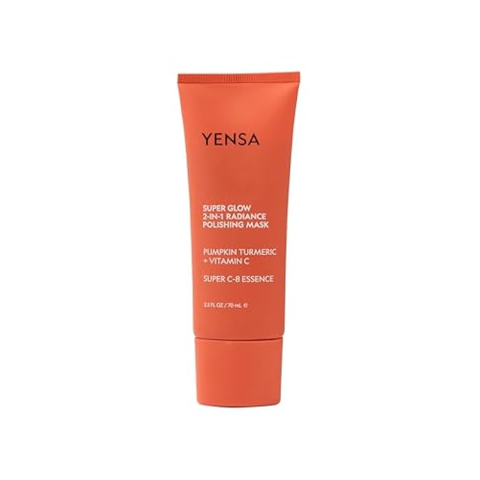 YENSA Super Glow Radiance Polishing Mask - 2-in-1 Face Exfoliator & Hydrating Mask with Pumpkin, Turmeric & Papaya - Hydrating, Radiance-Boosting & Soothing Exfoliant (2.5 Fl oz) - Image 1