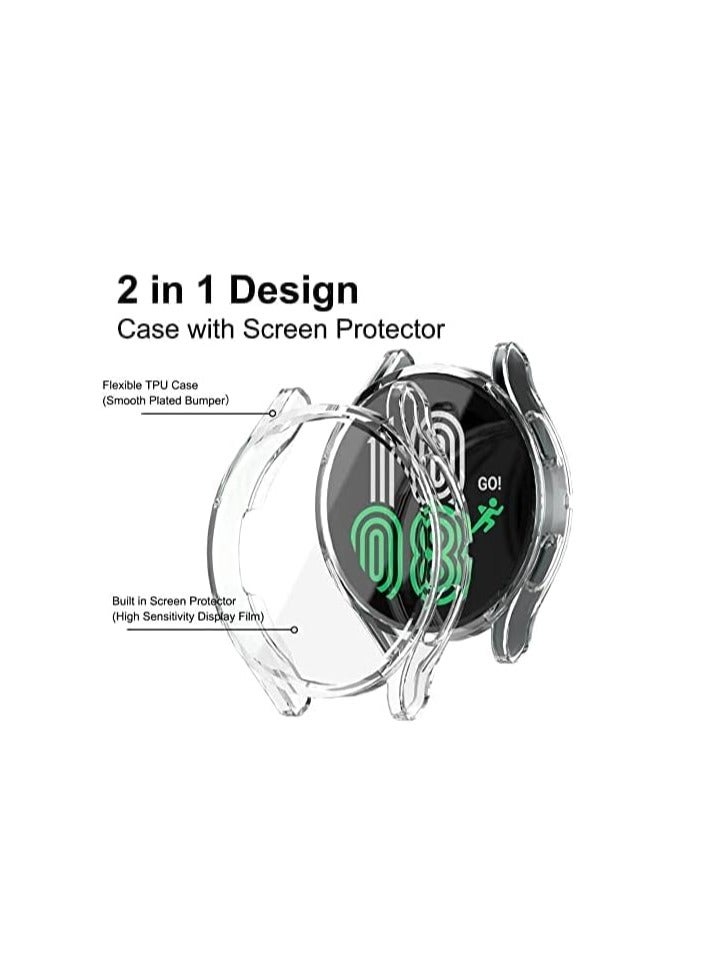 Soft TPU Cover Bumper Full Screen Protective Case for Samsung Galaxy Watch 4 40mm (Black) - Image 2