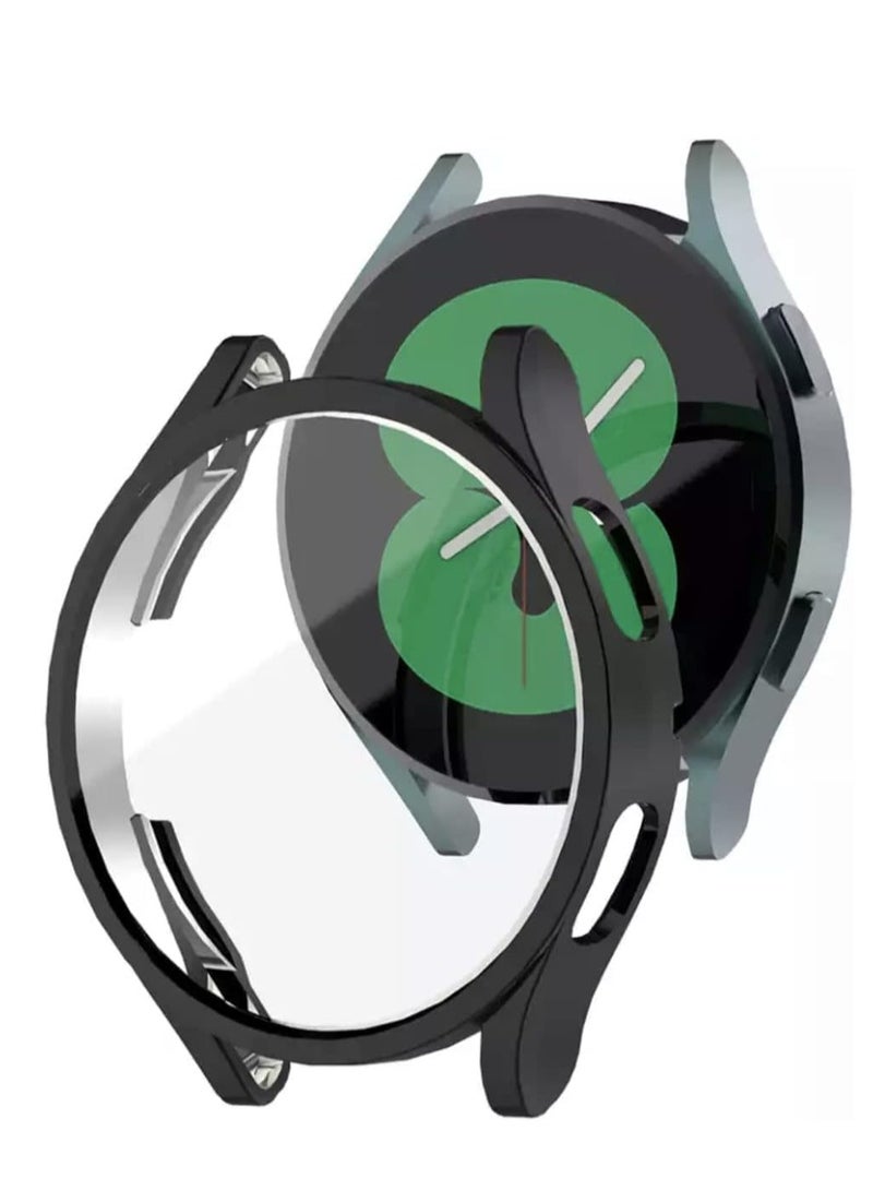 Soft TPU Cover Bumper Full Screen Protective Case for Samsung Galaxy Watch 4 40mm (Black) - Image 3