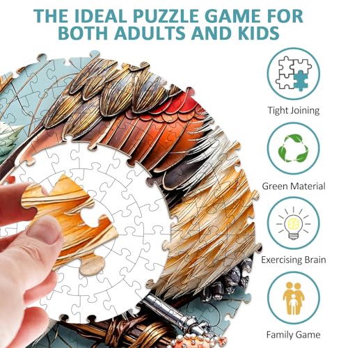 AEEKDOOK Embroidery Cardinal Puzzles for Adults 1000 Pieces Beautiful Bird Flower Rose Jigsaw Puzzles 1000 Pieces for Adults Fun Puzzles with Letters On Back Challenging Game Toys 265 265in - Image 5