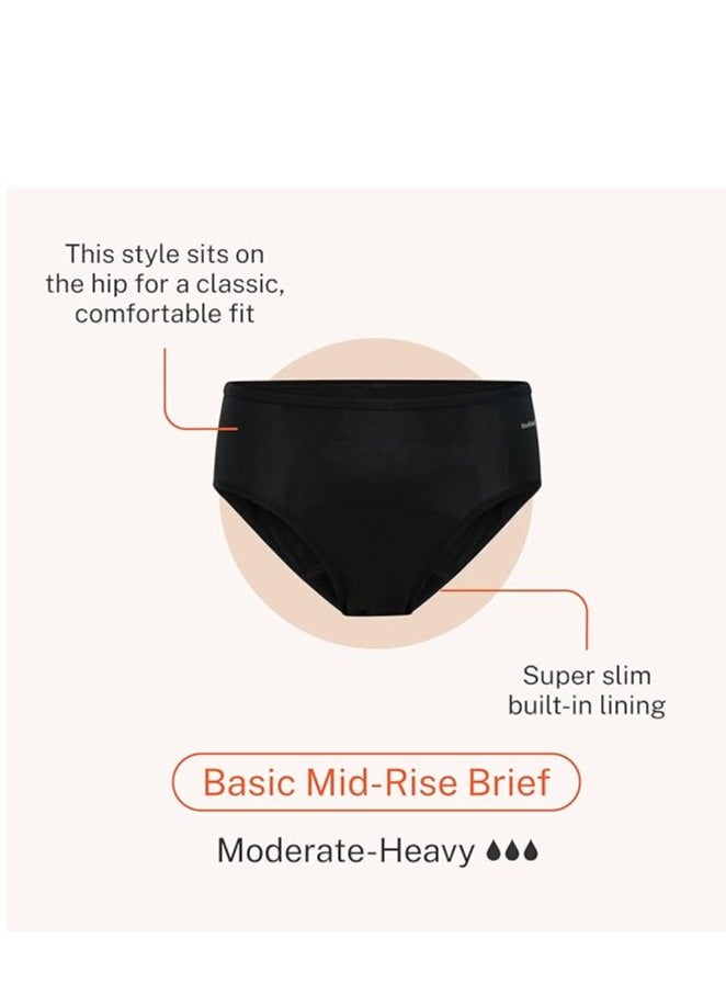 Modibodi Modibodi Period-Proof Underwear - Basic Mid-Rise | Moderate-Heavy Absorbency  - Image 5