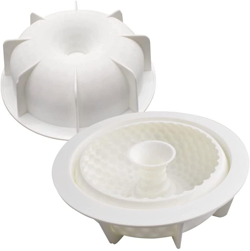 Eight Petal Flower Silicone Bakeware Mousse Cake Baking Mold DIY French Dessert Mold