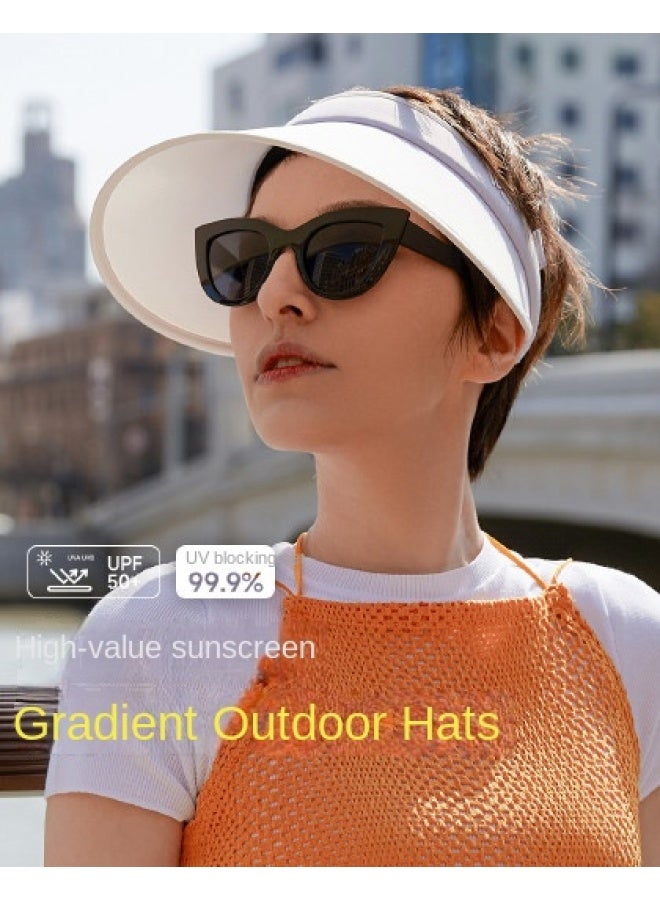 VVC قبعة شمسية مزدوجة لحماية الأشعة فوق البنفسجية مع تدرج للأماكن الخارجية - Image 1