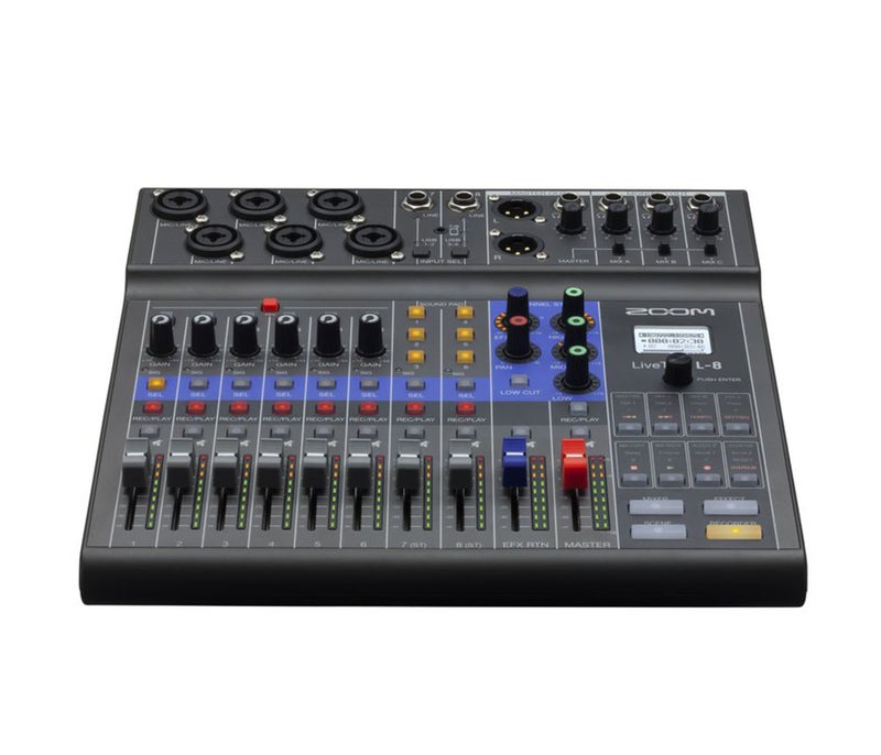 Zoom L-8 LiveTrak Digital Mixer - Recorder - 8 Channels - Image 2