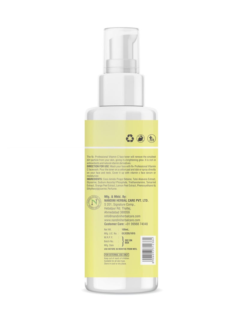 N Plus Professional N PLUS Professional Vitamin C Toner For Face, With Vitamin C For A Clearer Skin, 100Ml  - Image 3
