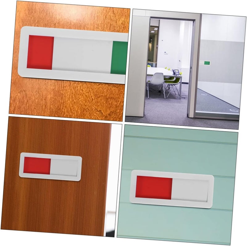 Garneck 1-5 Pieces Occupied Sign Reversible Sign for Office - Toilet and Conference Rooms - Sliding Sign and Adhesive Sign for Optimal Privacy and Use of Space - Image 3