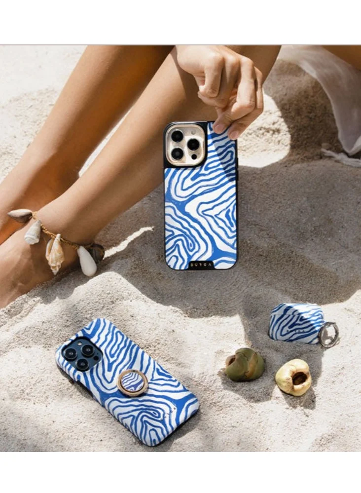 BURGA Premium BURGA Case Compatible with iPhone 15 Pro Max - Hybrid Dual-Layer Hard Shell + Silicone Protection - Seven Seas Design