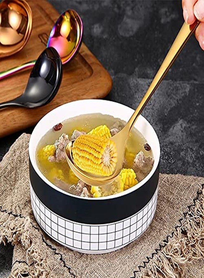MBBITL 2-Pack Gold Soup Ladle 304 Stainless Steel Spoon Kitchen Serving Sauce Server - Image 3