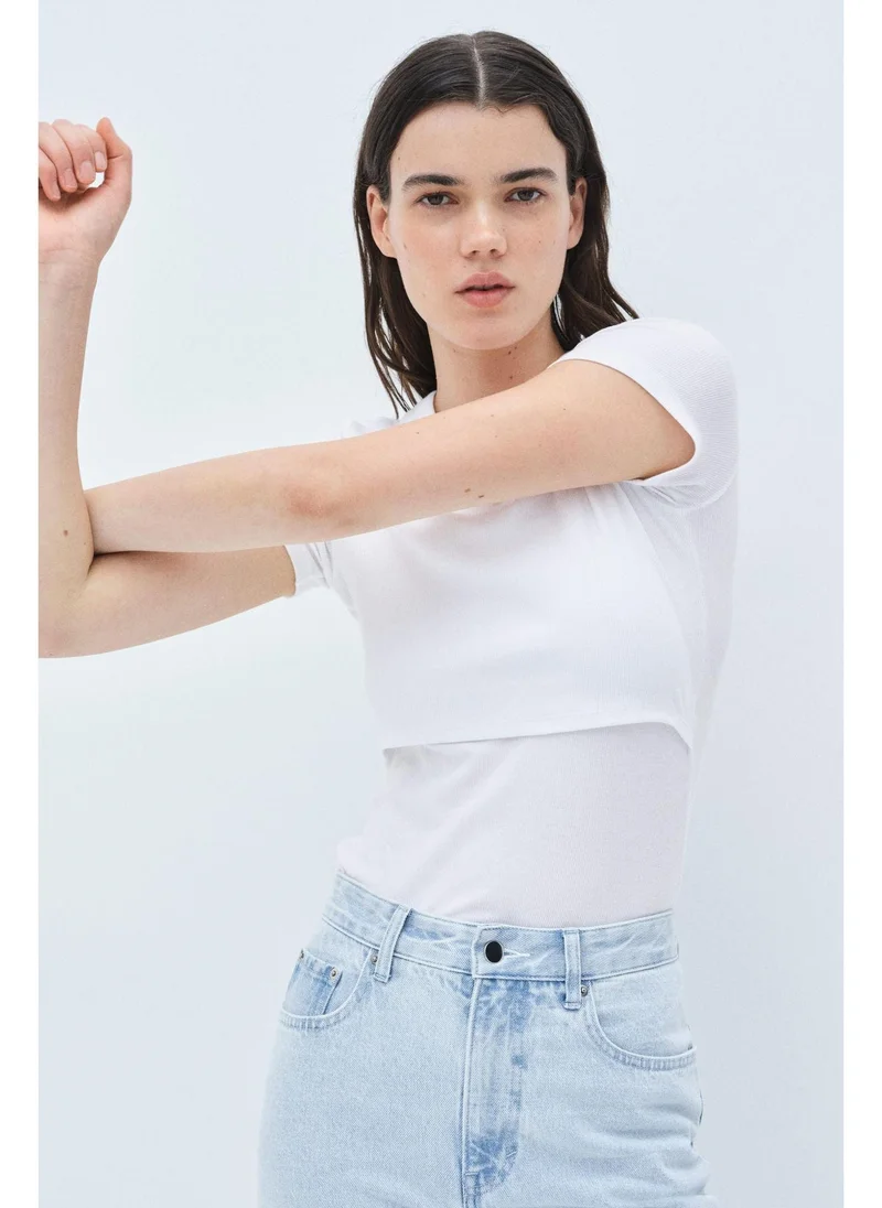 H&M MAMA Ribbed nursing top