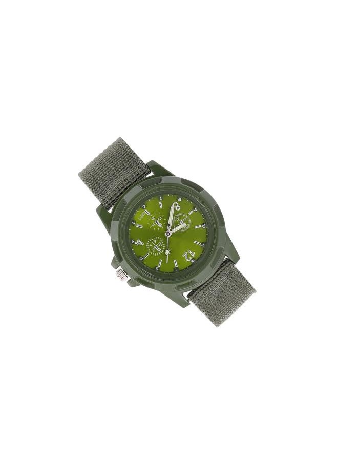 Generic - Men Watch Bands Round Nylon Strap Military Wristwatch, Electronic Analog Wrist Watch Men Watch BandsWatch Bands (OD Green) - Image 1