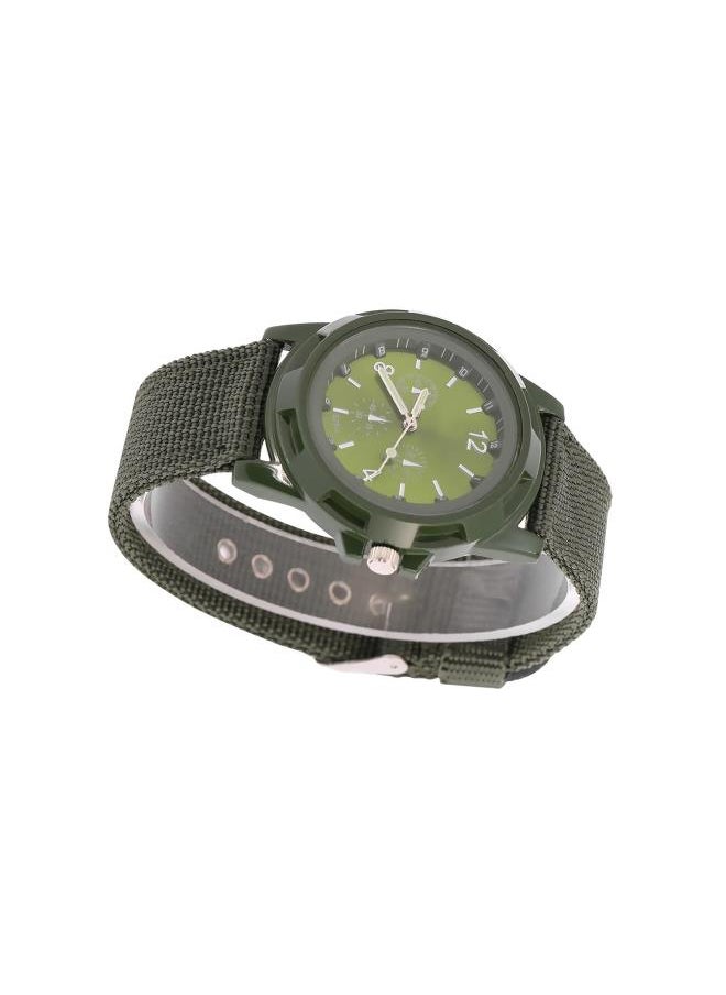 Generic - Men Watch Bands Round Nylon Strap Military Wristwatch, Electronic Analog Wrist Watch Men Watch BandsWatch Bands (OD Green) - Image 1