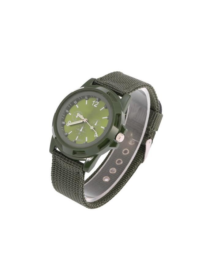 Generic - Men Watch Bands Round Nylon Strap Military Wristwatch, Electronic Analog Wrist Watch Men Watch BandsWatch Bands (OD Green) - Image 1