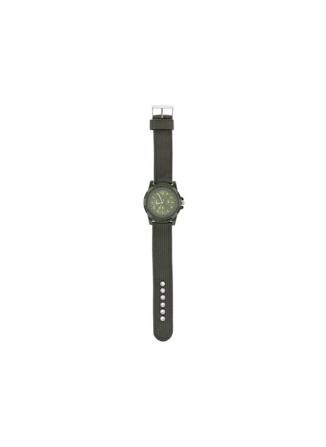 Generic - Men Watch Bands Round Nylon Strap Military Wristwatch, Electronic Analog Wrist Watch Men Watch BandsWatch Bands (OD Green) - Image 1