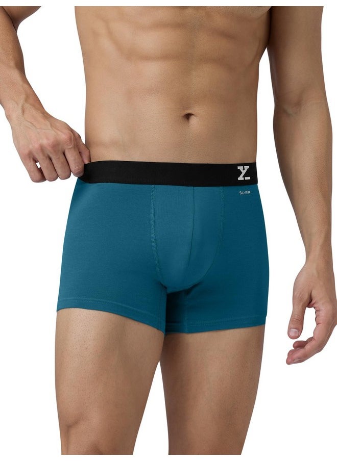 XYXX XYXX Men Cotton Trunk, Regular Fit, Solid, Pack of 4, XYTRNK4PCKN60L, Brilliant Blue+Legion Blue+Frost Grey+Black, L  - Image 5