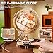 ROKR Illuminated Rotating Wooden Globe Puzzle185 Piece 3D Night Light Kit Educational Geography Model for Adults Teens 14 No Glue Needed - Image 4