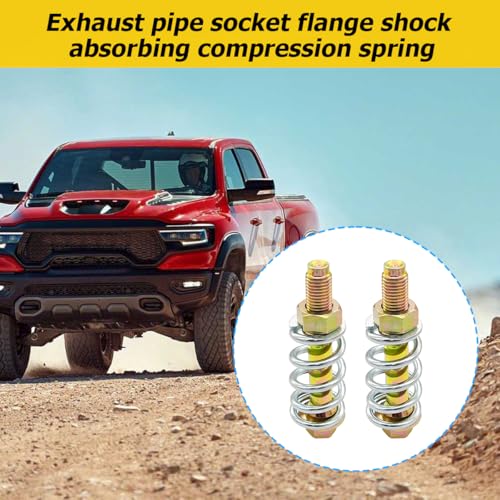 Zipelo 2PCS Car Exhaust Spring Bolt and Nut kit, M10 x 1.25 Auto Exhaust Bolt and Spring Hardware Kit with Nuts Gaskets, Vehicle Replacement Accessories, Universal for RV, SUV, Truck - Image 4