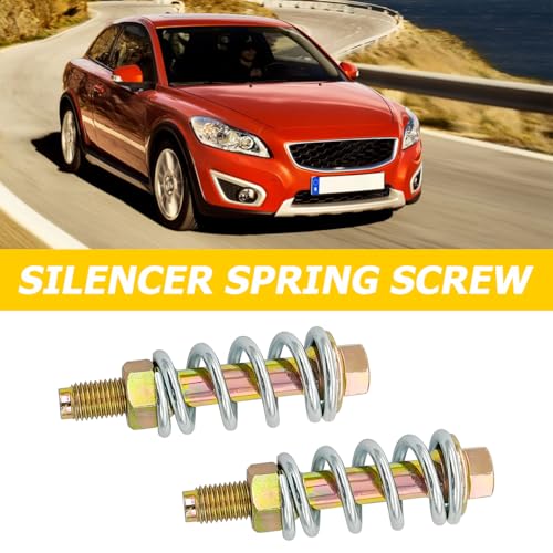Zipelo 2PCS Car Exhaust Spring Bolt and Nut kit, M10 x 1.25 Auto Exhaust Bolt and Spring Hardware Kit with Nuts Gaskets, Vehicle Replacement Accessories, Universal for RV, SUV, Truck - Image 5
