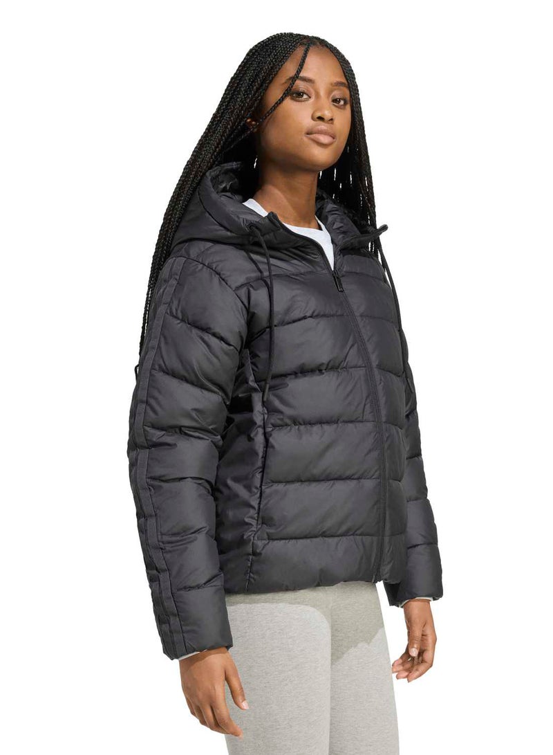 Adidas Essentials Climawarm 3 Stripes Synthetic Down Hooded Jackets - Image 3