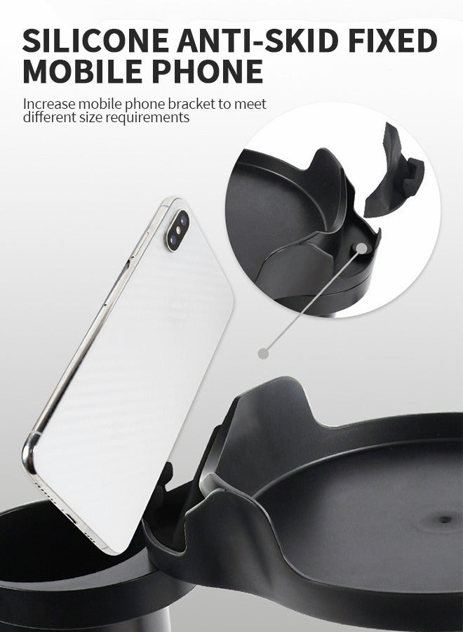 GROIC Multifunctional,Adjustable Car Tray,4 in 1 Food Tray with Surface Phone Slot and 360 Degree Swivel Armfor Organizer Hold Water Bottles,Car Storage Supplies - Image 4