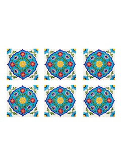 Shiv Kripa Blue Pottery Shiv Kripa Blue Art Pottery Decorative Ceramic Glazed Tiles 6 X 6 INCHPack of 6 Tiles 