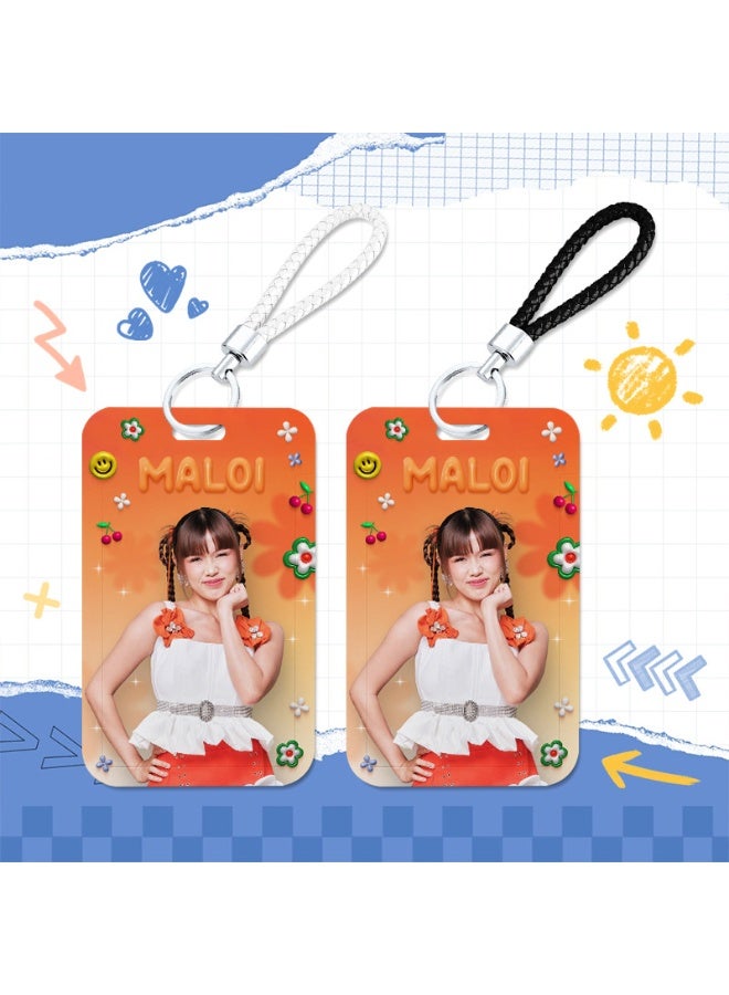 NIBEMINENT 1 - Piece BINI Kpop Photo Card Holder Pendant Key Chain ID Badge Holder ID Card Holder Photo Card Protector for School ID Office ID Access Card for Women Girls