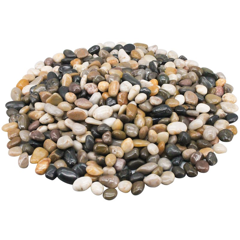 Virekm Fish Tank Rocks,Virekm River Rocks, Decorative Ornamental Pebbles Garden Landscaping Stones Gravel Filler for Home Decoration Flower Bed Fish Tank Plants Vases Succulents (10 Pounds) - Image 1