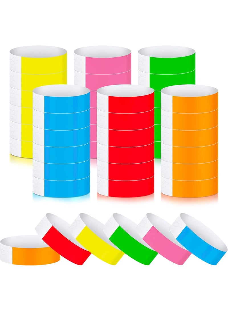 دان كولين 600pcs الألوان الورقية لحماية المعصم يحسب مصباح النيون لحماية المعصم المقاومة للماء الذراع خفيفة الجسم الحفلات الموسيقية لاصقة ما مجموعه 6 ألوان، 100 لكل قطعة. - Image 1