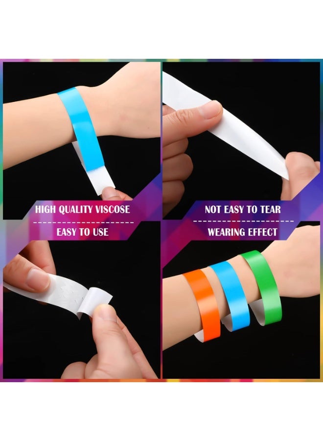 دان كولين 600pcs الألوان الورقية لحماية المعصم يحسب مصباح النيون لحماية المعصم المقاومة للماء الذراع خفيفة الجسم الحفلات الموسيقية لاصقة ما مجموعه 6 ألوان، 100 لكل قطعة. - Image 3