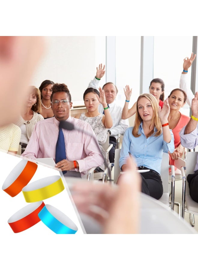 دان كولين 600pcs الألوان الورقية لحماية المعصم يحسب مصباح النيون لحماية المعصم المقاومة للماء الذراع خفيفة الجسم الحفلات الموسيقية لاصقة ما مجموعه 6 ألوان، 100 لكل قطعة. - Image 4