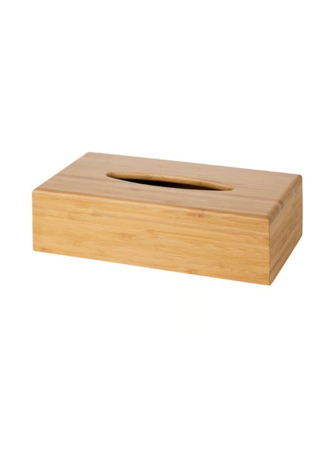 علبة مناديل، مصنوعة من الخيزران، 26 × 14 سم - Image 1