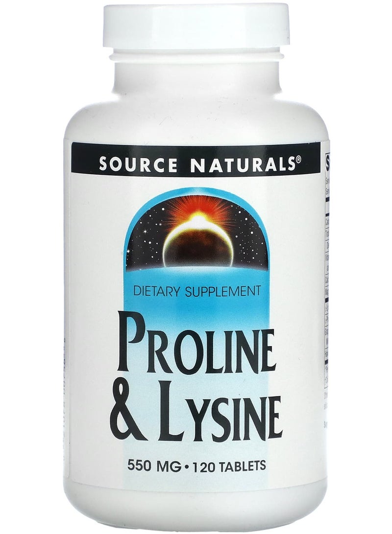 Proline & L-Lysine, 550 mg, 120 Tablets
