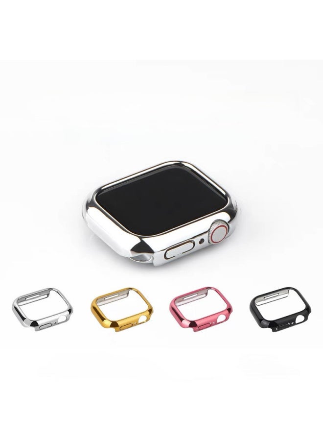 Generic - Suitable For Iwatch10 Generation Electroplated Half Pack S10 Apple 360 Watch PC Protective Shell Frame 46 Scratch-resistant And Drop-resistant-Color:Official Blue-Appearance Size:iWatch Ultra/2 49mm - Image 1