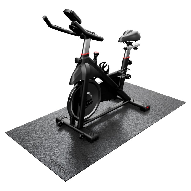 Cybstrax Treadmill Mat Bike Trainer Mat for Stationary Spin Bike 72 x 36 Non Slip Exercise Equipment Mat for Bike Treadmill Elliptical Yoga Workout Floor Protector for Carpet Or Hardwood