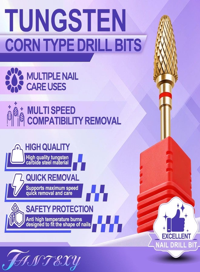 Fantexy Carbide Nail Drill Bit, 3/32" Corn Type, Fine - F - Image 2