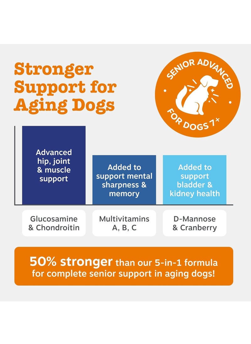 Zesty Paws Paws Senior Advanced Dog Multivitamin 9 in 1 Maintain Gut Health and Skin Health Immune Support Physical Performance  Source of Antioxidants Vitamin B  Supports Gut and Skin Health 90 Pc  - Image 5