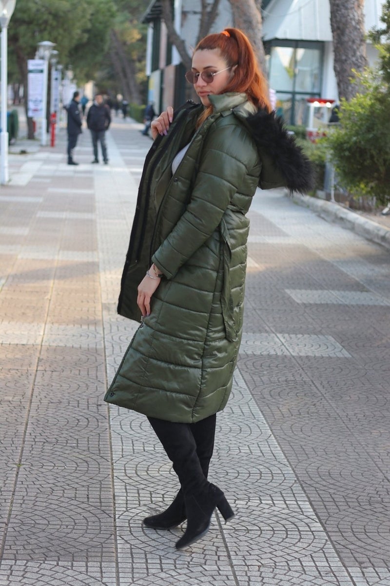 Barbora Daily Winter Full Length Women's Puffer Coat BT180HAKI3  - Image 2