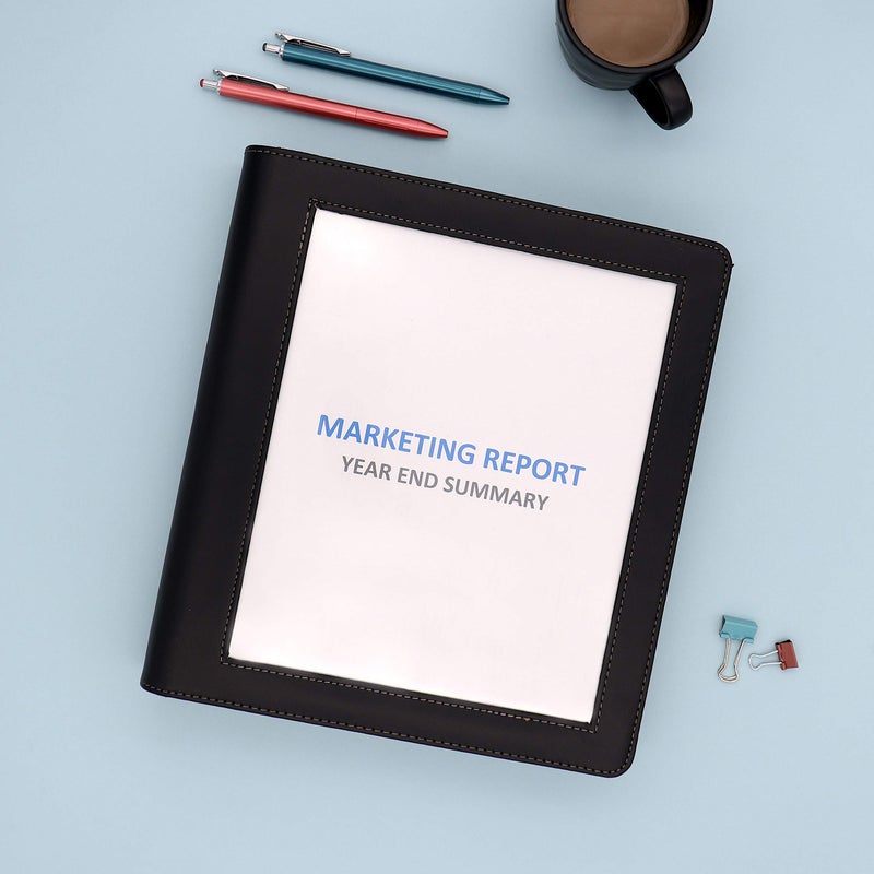 Blue Sky ProView Legacy Black 3 Ring Binder, Letter Size, 1", Textured Faux Leather Cover, Built-in Pockets, Holds 175 Sheets (94029) - Image 2