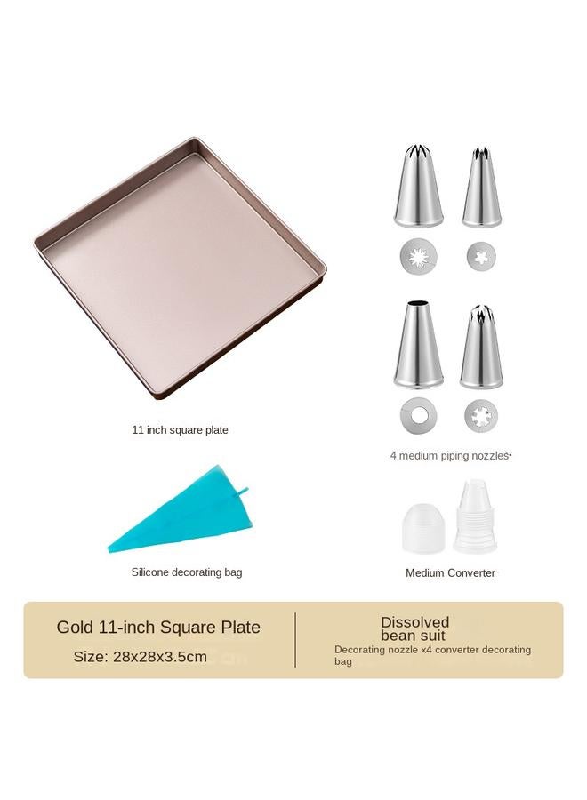 Bluejw Household Non-stick Nougat Snowflake Crisp Dry Baking Tools 28 × 28 Square Cake Roll Baking Pan Mold - Image 1