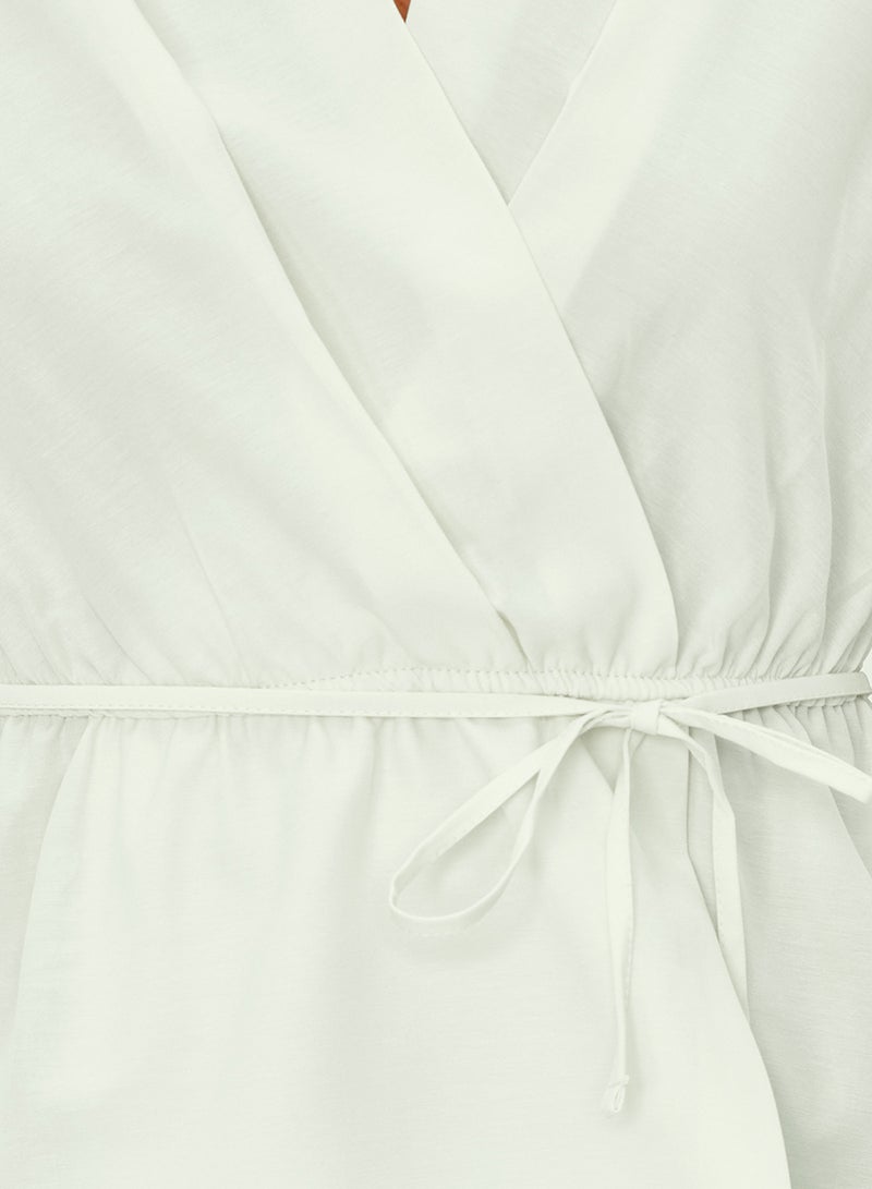 trendyol Stone Double Breasted Tie Detailed Woven Blouse TWOSS21BZ0287 - Image 4