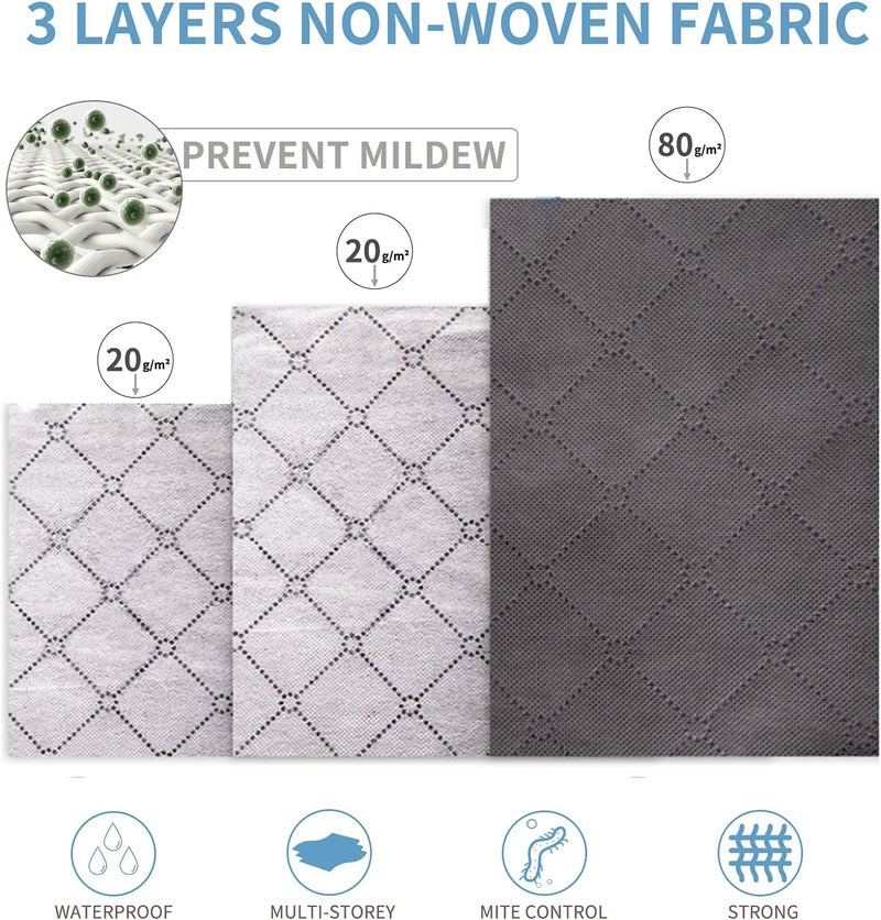 Clothes Storage Bag 90L, Large Capacity Organizer with Thick Non-woven Fabric for Comforters, Bedding, Blankets, Foldable with Clear Window, 3 Pack - Image 3