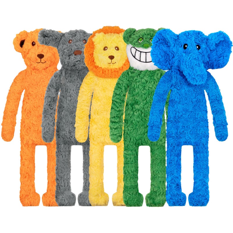 SHARLOVY No Stuffing Dog Toys 5 Pack Crinkle Interactive Dogs Toy for Boredom Puppy Toys for Teething to Keep Them Busy Cute Squeaky Dogs Toy for Small Medium and Large Breed - Image 2