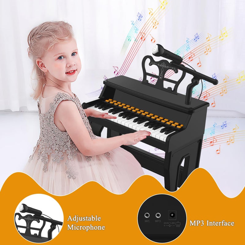 Dollox Keyboard Piano for Kids, Toddler Piano Toys 37 Keys Kid Musical Instruments Electric Keyboard Baby Pianos for Beginners Mini Music Toy with Stool, Birthday Gift for Age 3 4 5 6 Years Old - Image 3