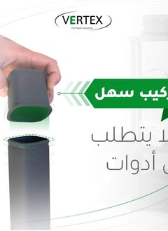 فيرتكس ارفف تخزين شديدة التحمل من 4 طبقات - سعة 1000 كغم، سهلة التجميع، للمنزل والمستودعات لون أسود  - Image 5