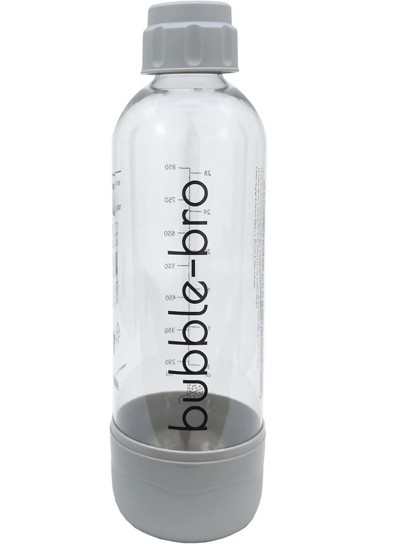 bubble-bro Origin Sparkling Water Maker Family Pack - with 2 x 60L CO2 Cylinders, 1 x additional 1L bottle & 2 x 500ml bottles (Metallic Grey) - Image 4