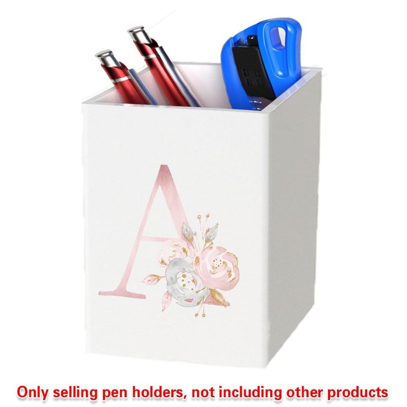 A Stylish Letter Printed Pen Holder Storage Box Perfect For Organizing Makeup Brushes And Stationery On Your Desk Excellent Gift For Valentine Day Holiday Presents - Image 5