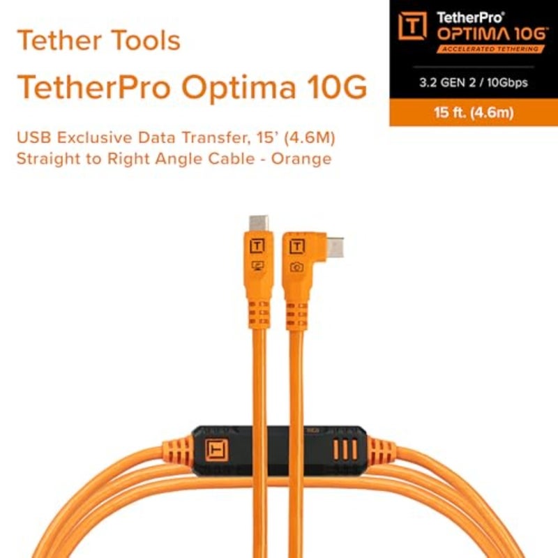 TetherPro Optima 10Gbps Gen 2 USB-C، مباشرة إلى اليمين، رؤية عالية - Image 2