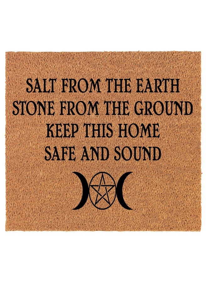 mip Welcome Doormat Coco Coir Door Mat Gift Salt from The Earth Wiccan Witch Pagan (30" x 18") - Image 1