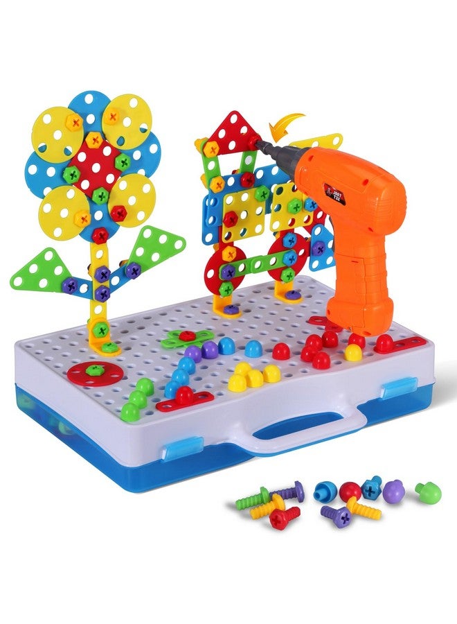 SUPSTEM Stem Building Toys For Kids 3+ Year Old, Creativity Tool Box With Drill Screwdriver Toy Set, Creative Building Blocks Pegboard Kits For Boys & Girls 3 4 5 6 7 8 Year Old - Image 1